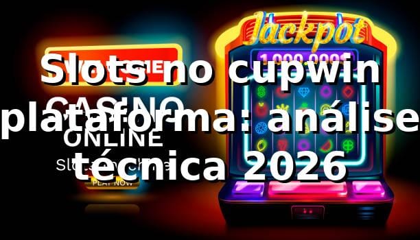 Slots no cupwin plataforma: análise técnica 2026 🎰